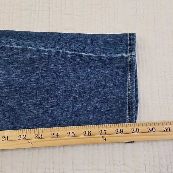 Lee Jeans Women's 12M (W32 L29) Blue Stretch Denim Straight Regular Fit EUC LN - Picture 7 of 16